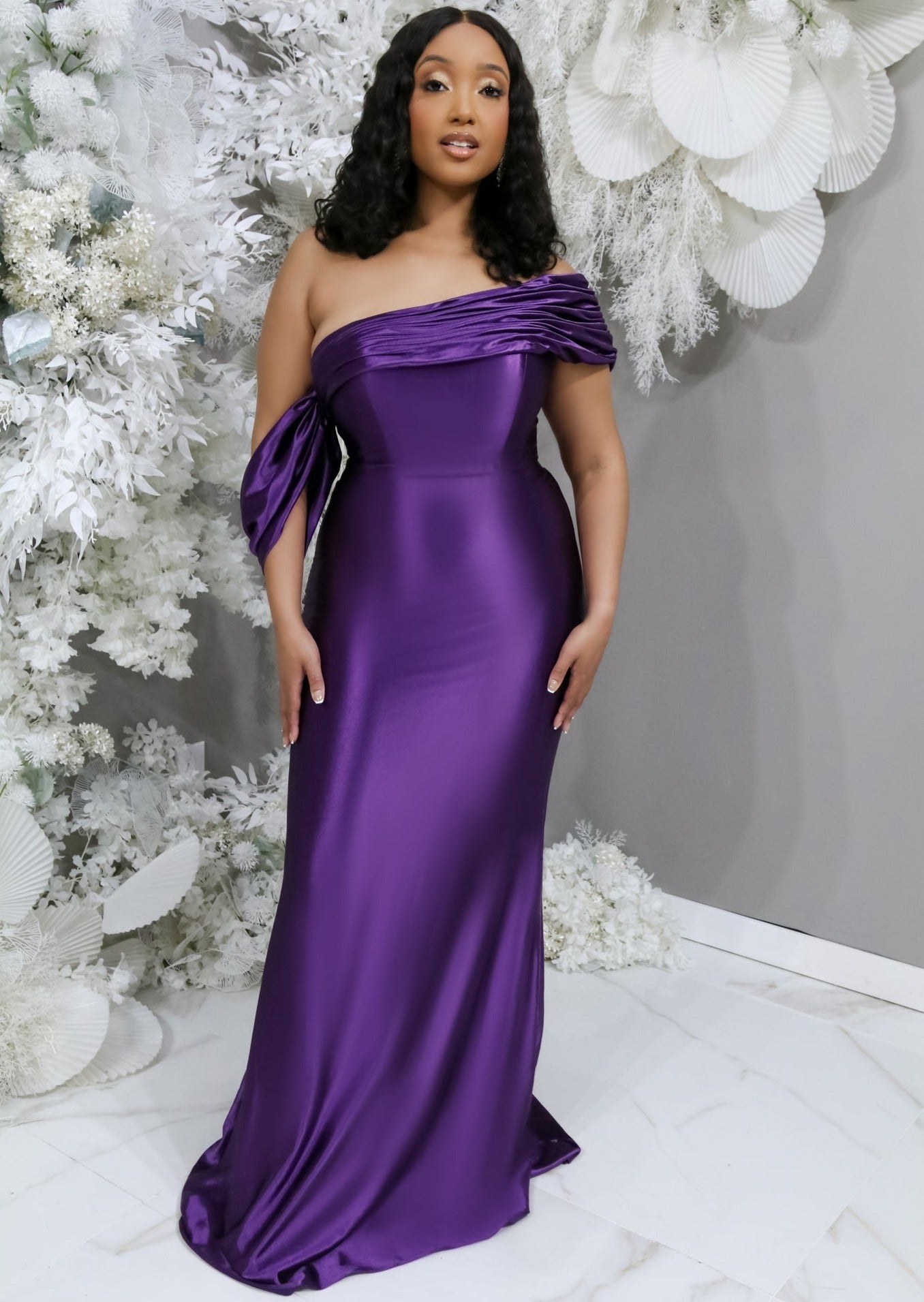 asymmetrical bridesmaid dresses A-line Scoop Neck Short Sleeve Asymmetrical Chiffon Bridesmaid Dress with Pleated S7439B - Bridesmaid Dresses