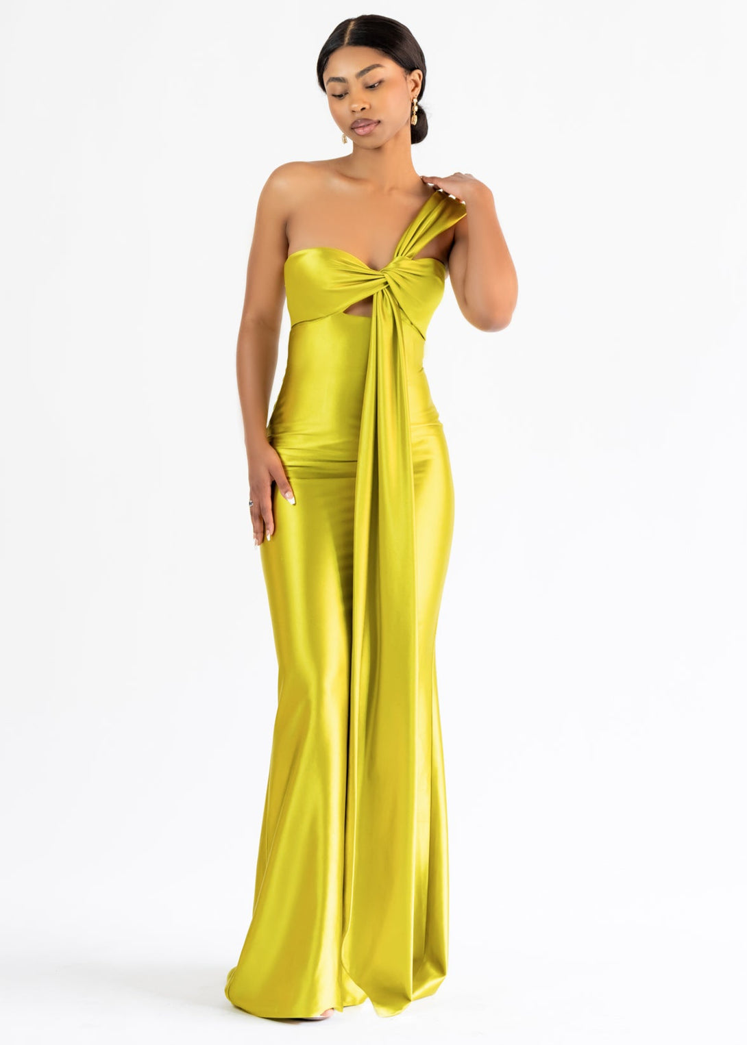 Aquarius Bridesmaid Dress | Asymmetrical Neckline Gown Aquarius Bridesmaid Dress | Asymmetrical Neckline Gown
