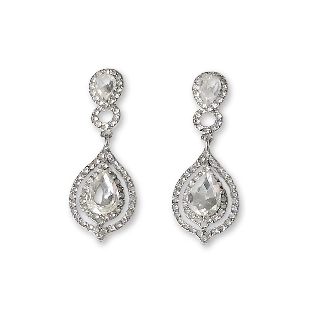 Arlet crystal teardrop chandelier earrings