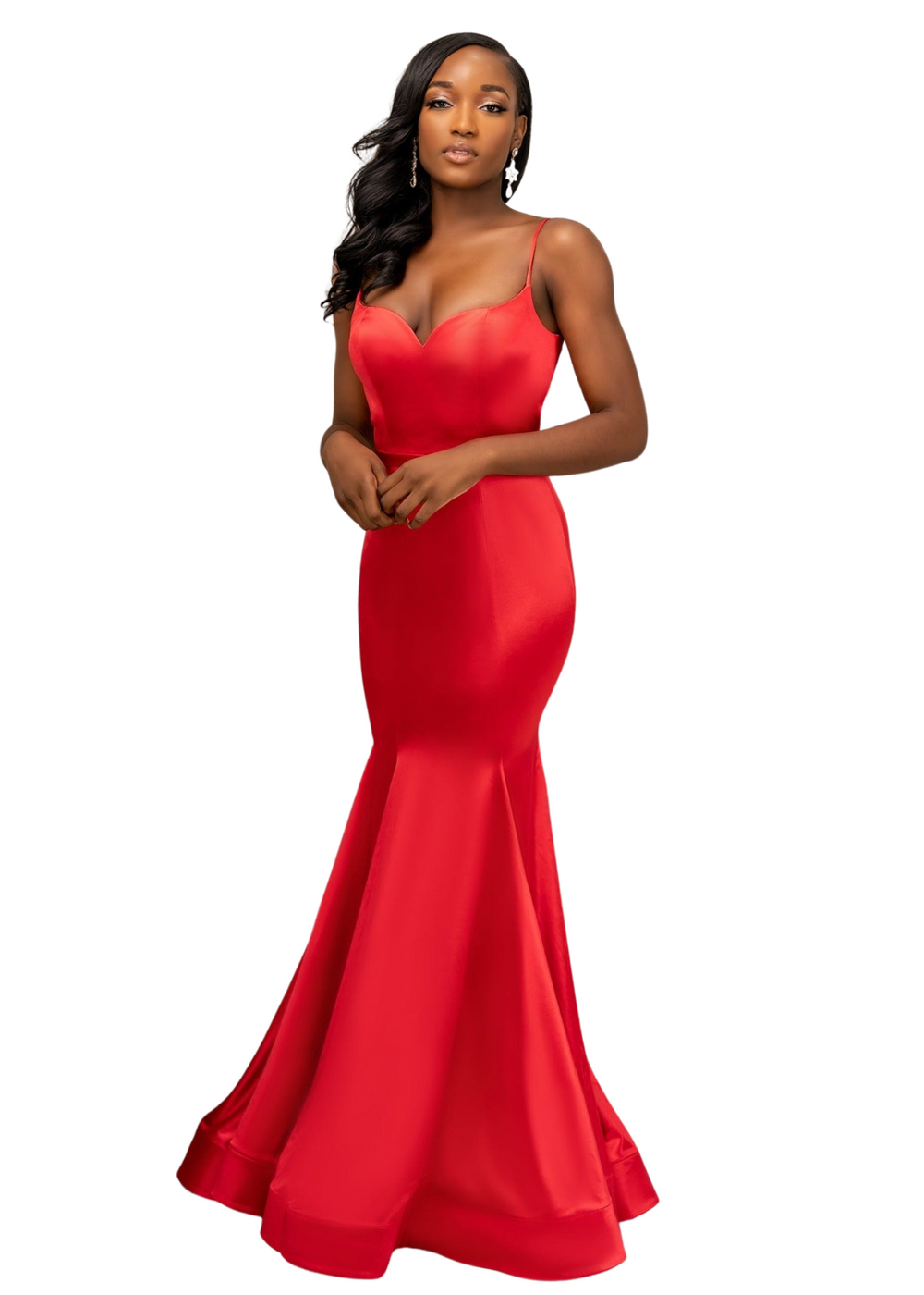 Chelsea Mermaid Stretch Satin Bridesmaid Dress with Straps Chelsea Mermaid Stretch Satin Bridesmaid Dress with Straps