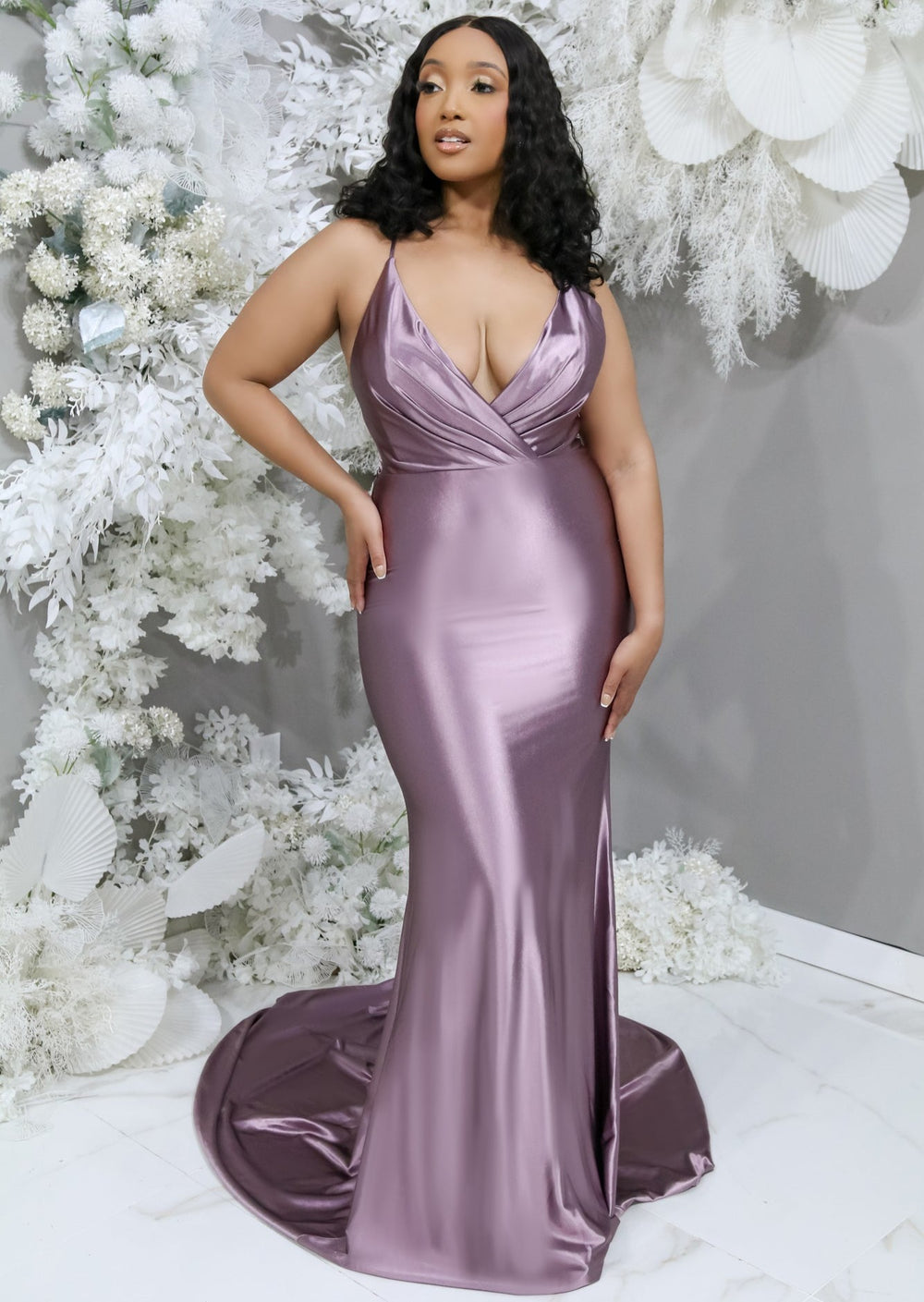 Electra Gown | Plunging V-Neck Backless Mermaid Bridesmaid Dress Electra Gown | Plunging V-Neck Backless Mermaid Bridesmaid Dress