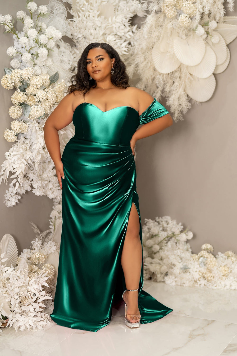 Polaris Strapless Stretch Satin Bridesmaid Dress Ready to Ship 26 / Emerald Polaris Strapless Stretch Satin Bridesmaid Dress Ready to Ship 26 / Emerald