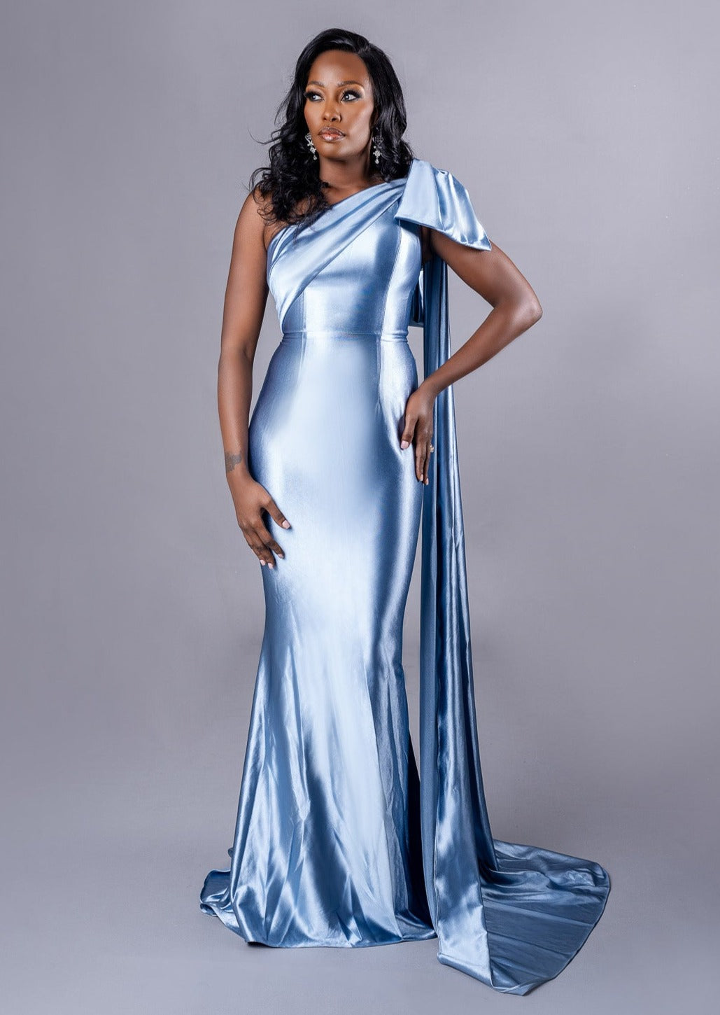 Persephone Stretch Satin One-Shoulder Bridesmaid Dress