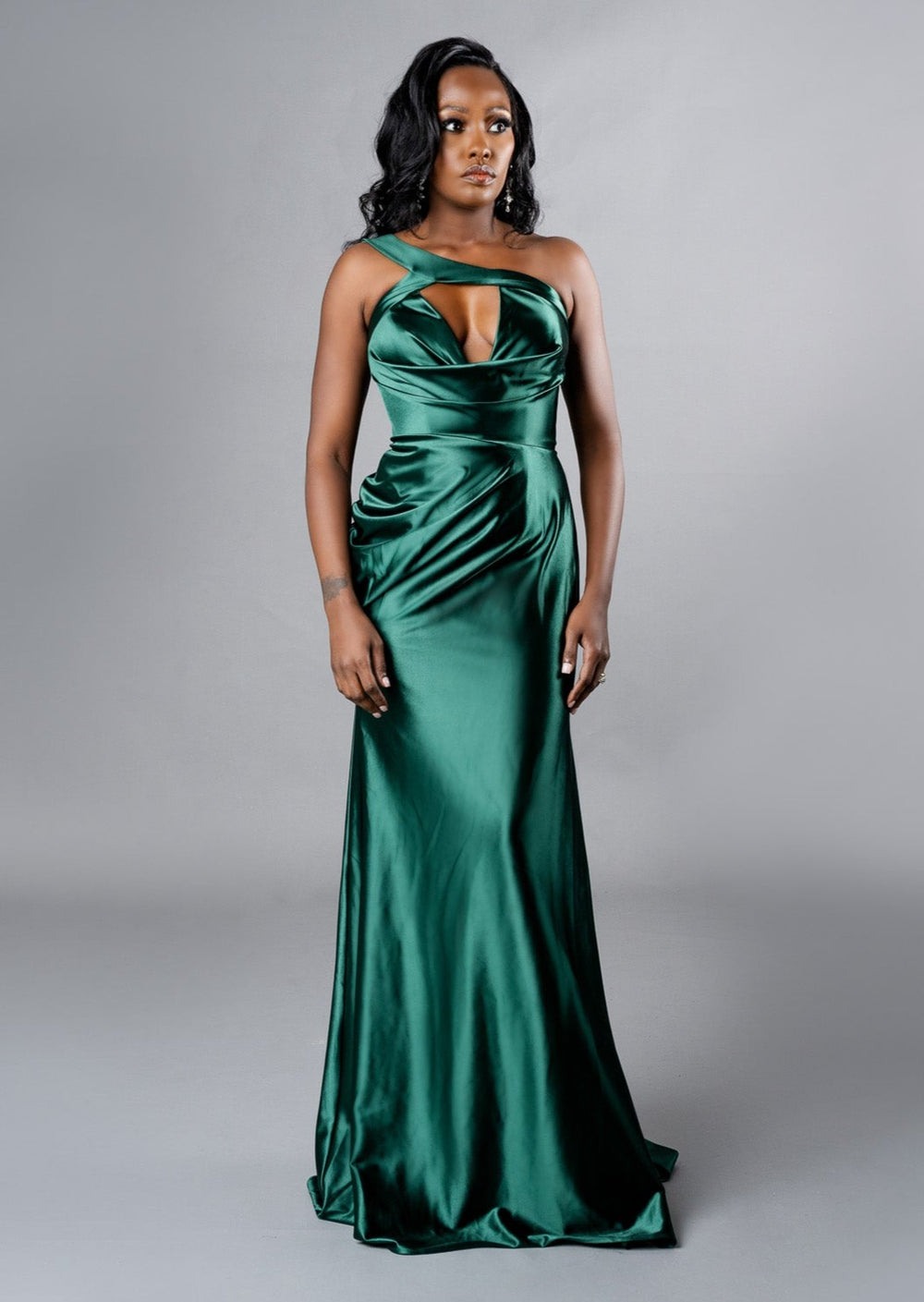 Busty Satin Dress Naida Draped Corset Satin Maxi Dress Busty Satin Dress Naida Draped Corset Satin Maxi Dress