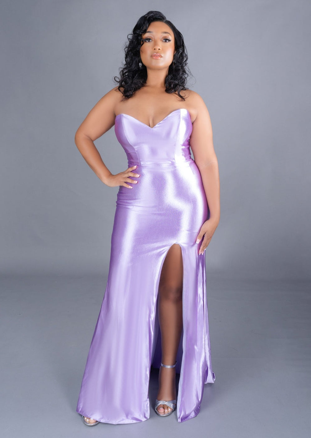 Sonya Strapless Fitted Stretch Satin Bridesmaid Dress