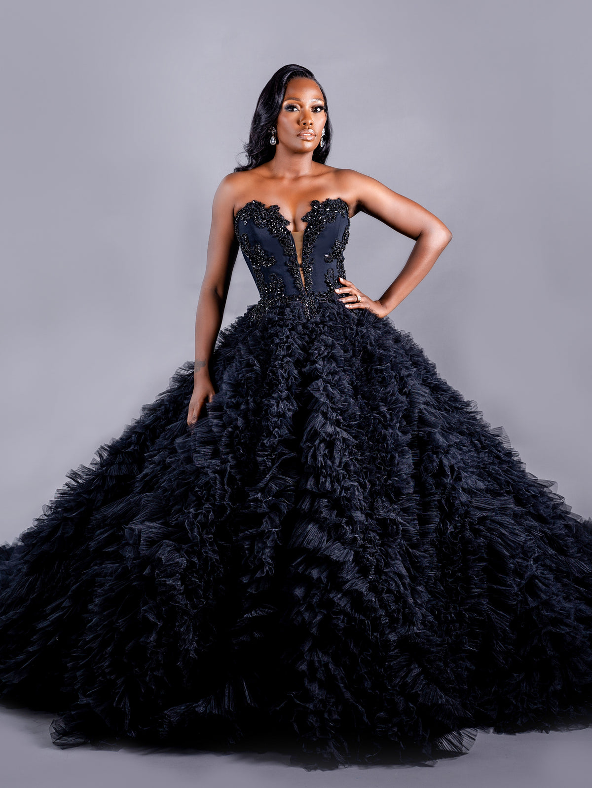Nairobi Black bridal gown