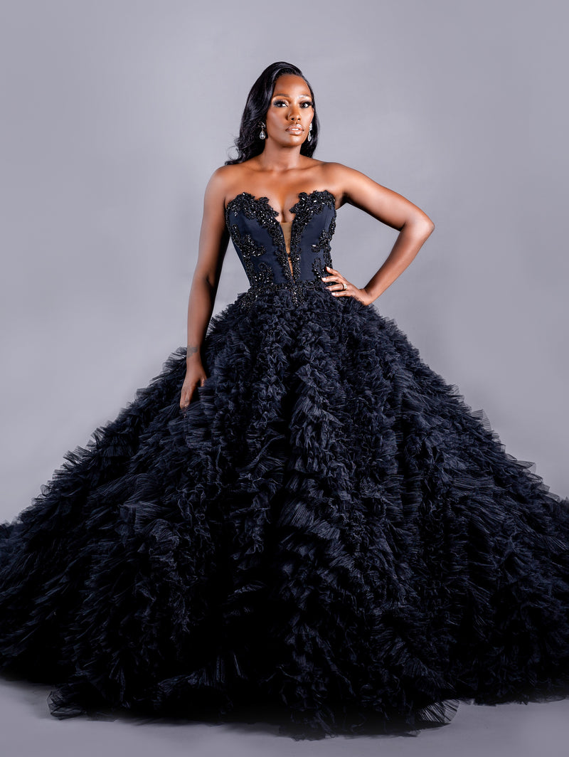 Nairobi Black bridal gown