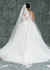 off white cathedral length floral bridal veil with 3D floral detailing, embroidery, and intricate hand-beading concentrated at the comb and scattered in clusters throughout.
