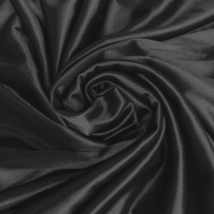 Black stretch satin swatch