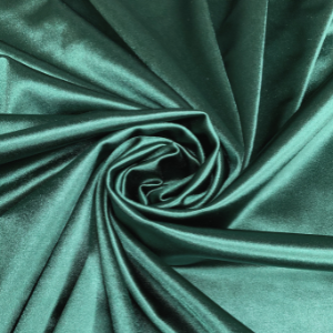 Emerald stretch satin swatch