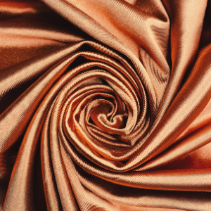 Terracotta stretch satin swatch