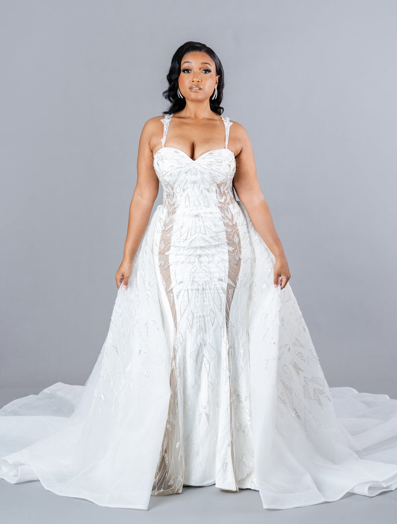 Sharine with Outskirt bridal gown