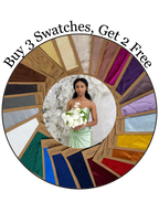 Stretch satin swatch wheel in the full color range: buy 3 swatches, get 2 free
