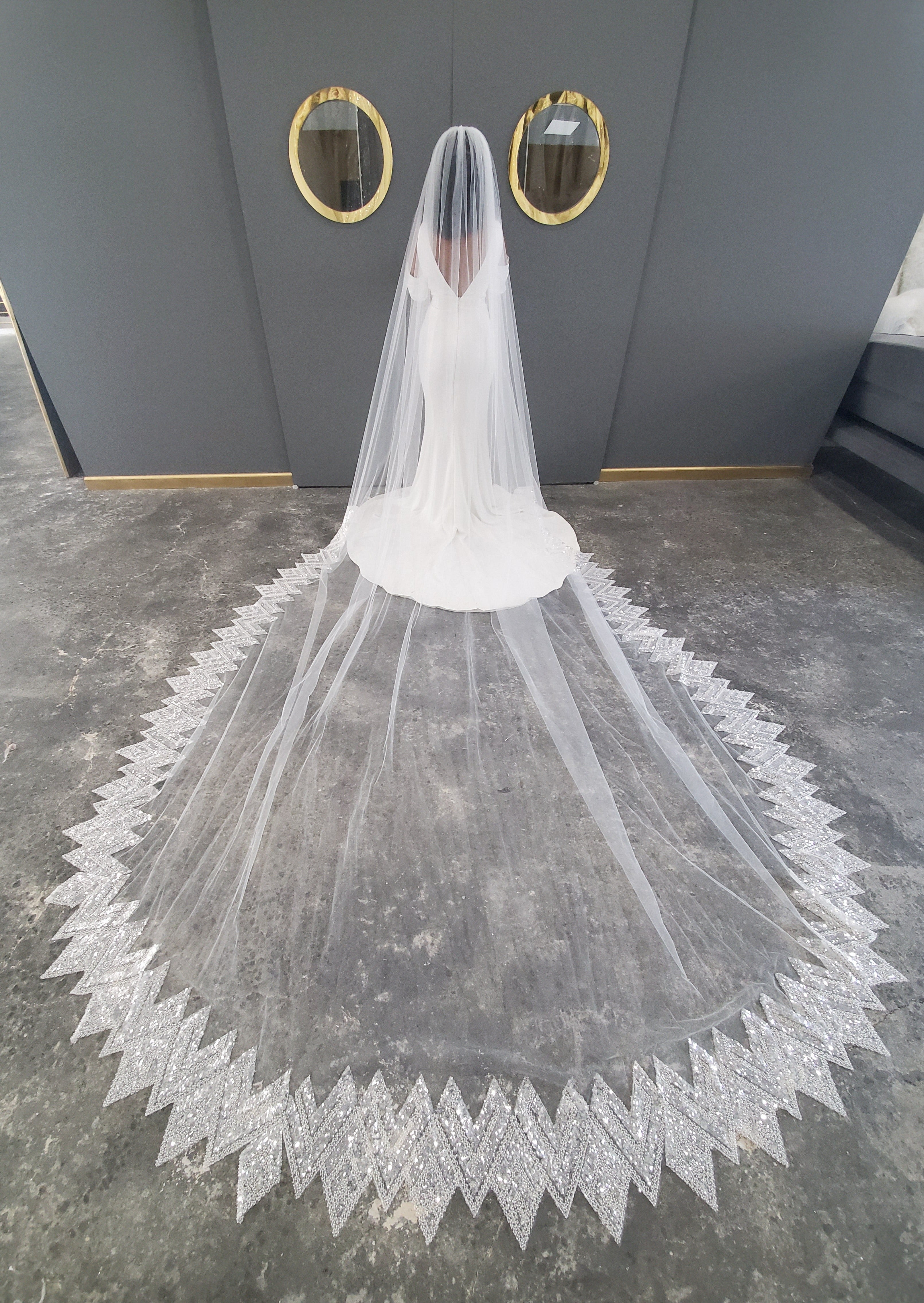 True Blue Cathedral Veil — parisbydebramoreland