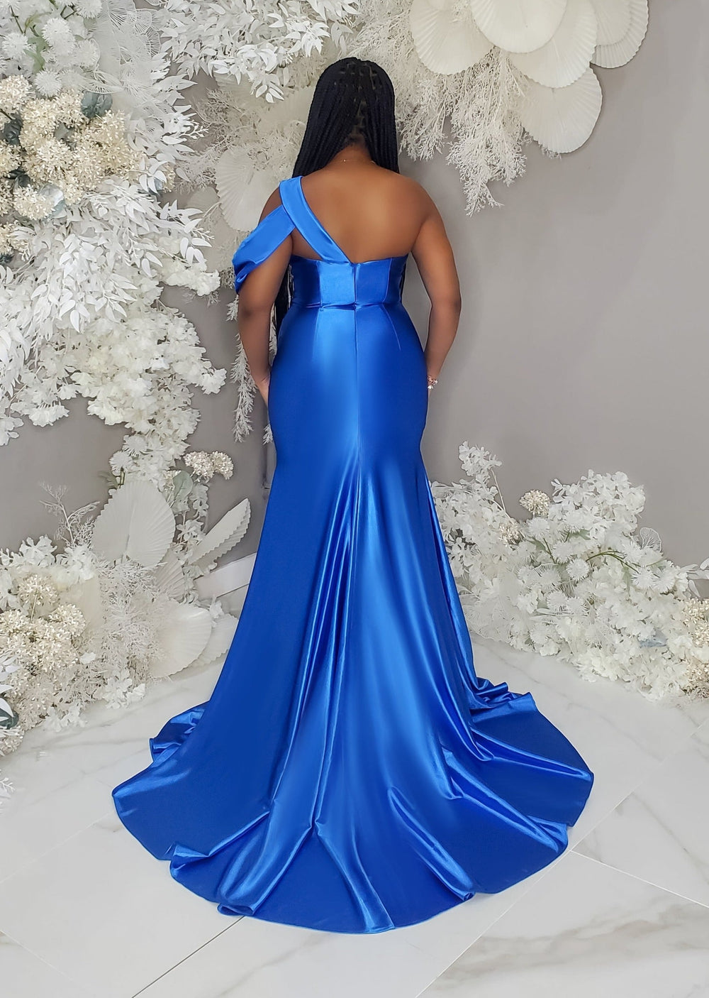 Plus Size Bridesmaid Gown Royal Blue Groom Dress Cobalt Blue Plus