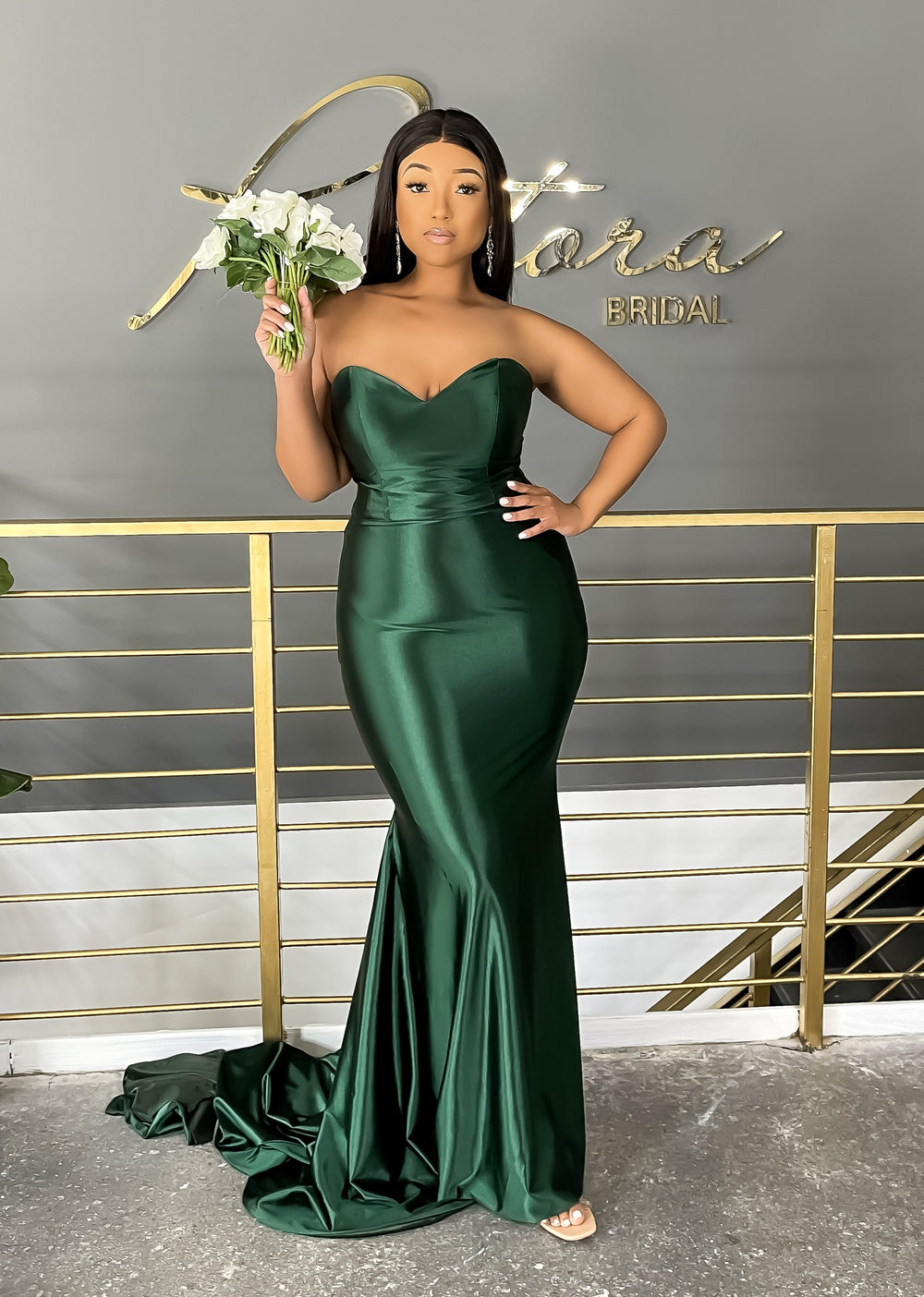 Solar Stretch Satin Strapless Mermaid Bridesmaid Dress Solar Stretch Satin Strapless Mermaid Bridesmaid Dress