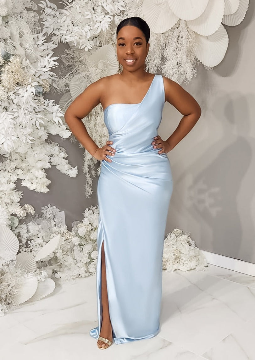 Alexis Stretch Satin One-Shoulder Bridesmaid Dress Alexis Stretch Satin One-Shoulder Bridesmaid Dress