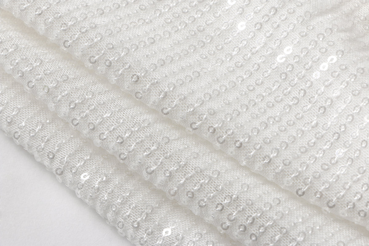 close up of sequin fabric