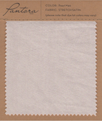 Pearl stretch satin fabric swatch for Pantora Maids bridesmaid dresses