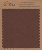 Hot Chocolate stretch satin fabric swatch for Pantora Maids bridesmaid dresses