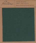 Emerald stretch satin fabric swatch for Pantora Maids bridesmaid dresses