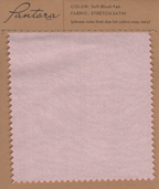 Soft Blush stretch satin fabric swatch for Pantora Maids bridesmaid dresses