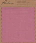 Pink stretch satin fabric swatch for Pantora Maids bridesmaid dresses
