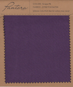 Grape stretch satin fabric swatch for Pantora Maids bridesmaid dresses